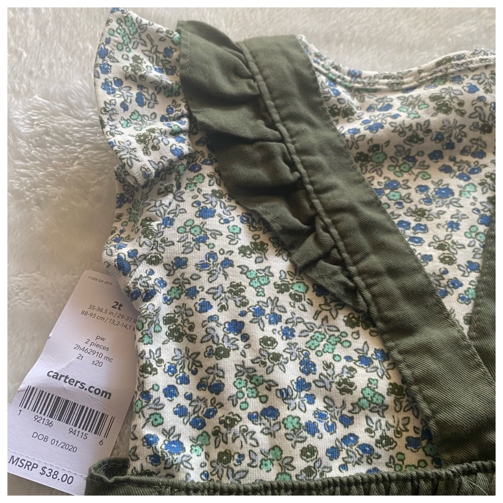 Carter’s 2-piece Floral Pinafore Dress - Picture 8 of 13